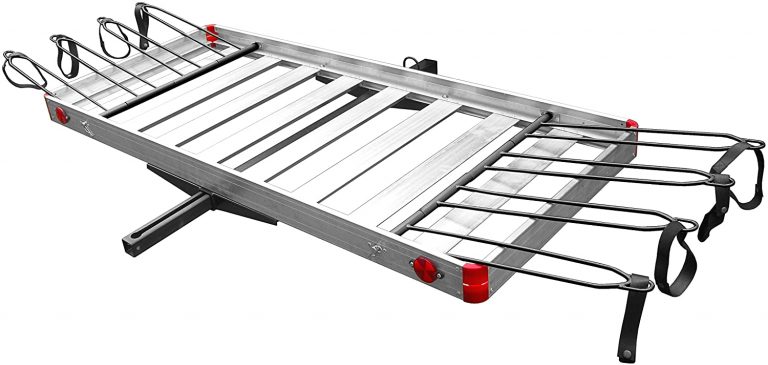 Tow Tuff Aluminum Cargo Carrier with Bike Rack